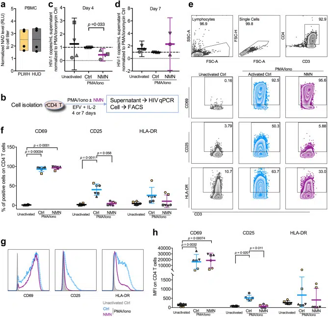  treatment suppresses resting CD4+ T cell reactivation in cART-treated people living with HIV by reducing CD25+ cells.
