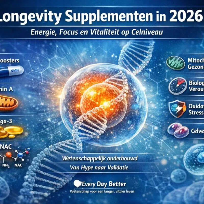 Longevity supplements in 2026 for energy, focus and vitality at the cellular level, with NAD+ boosters, urolithin A, omega-3 and mitochondrial health