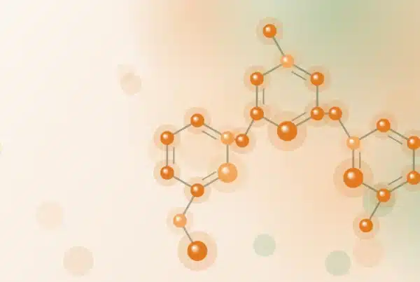 Abstract illustration of a molecular structure – for the article: Betaine (TMG) and homocysteine: what does research show?