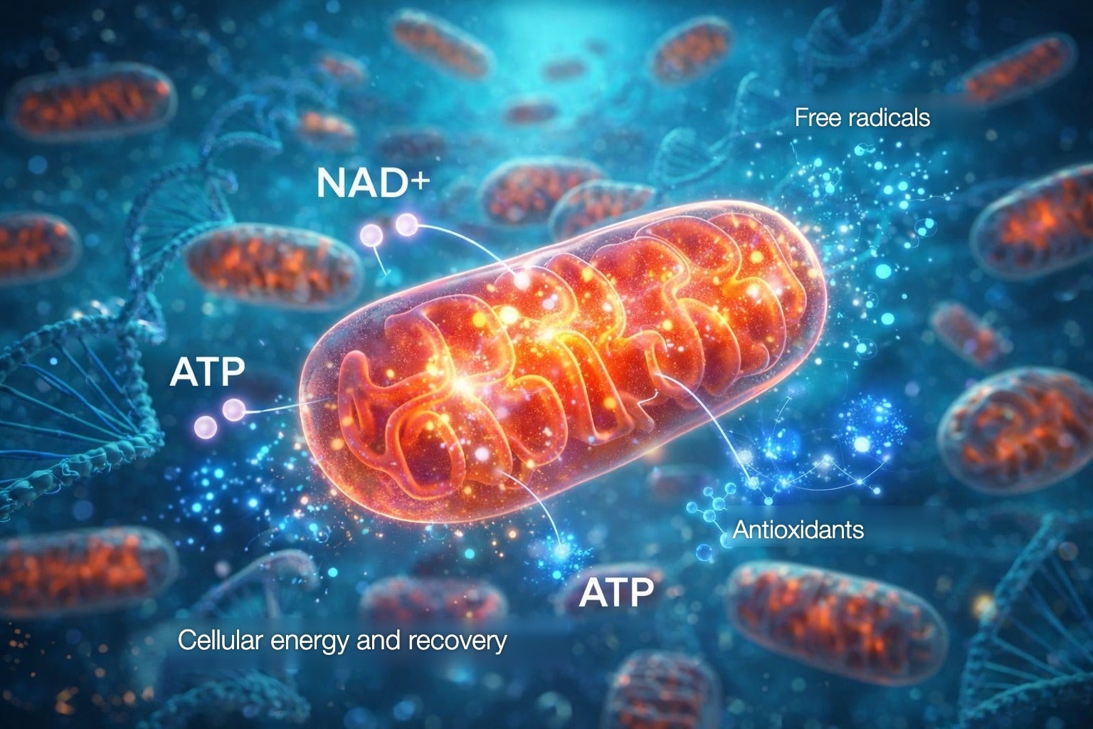 cellular energy and recovery in the mitochondria with NAD+ and ATP production