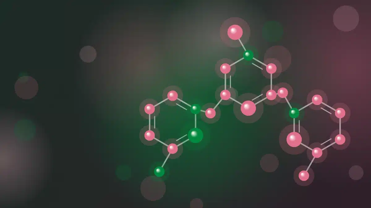 Abstract illustration of a molecular structure – for the article: NMN and libido: what does research say in 2026?