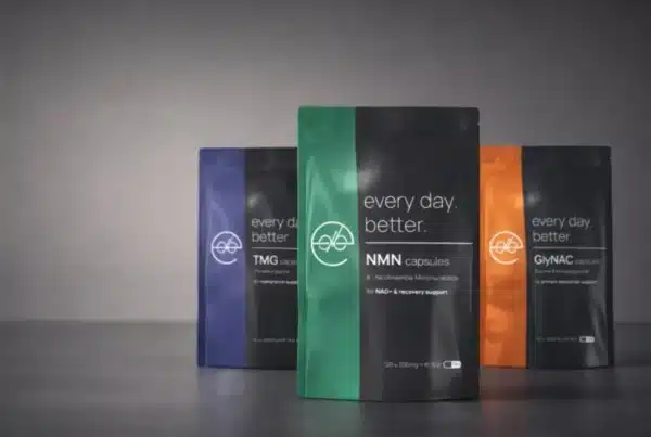 Supplements for energy and focus: magnesium, vitamin B-complex, and NMN capsules